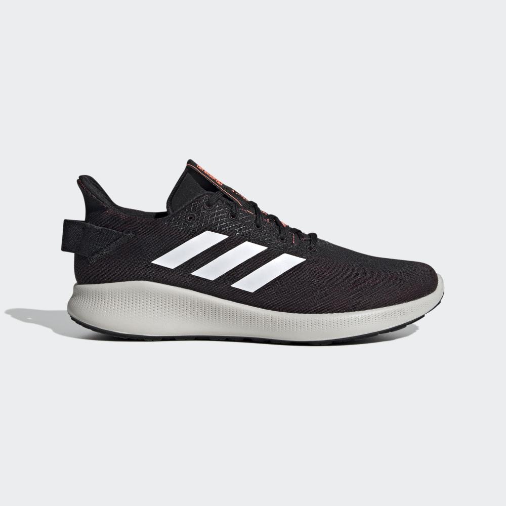 Adidas Men's Sensebounce + Street Running Shoes Black/White/Coral Ireland EE4010